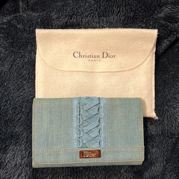 **Like New Authentic Christian Dior** ladies denim wallet with braid detail - Picture 1 of 11